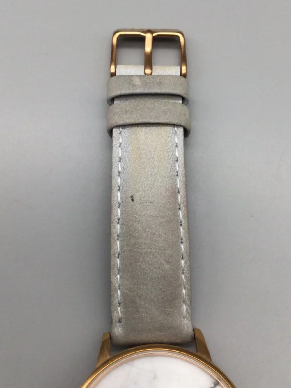 MVMT Boulevard Beverly Marble Womens Watch Rose Gold Tone Leather New Battery